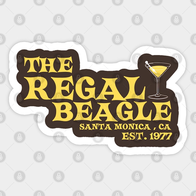 The regal beagle Santa Monica, Ca est. 1977 Sticker by thestaroflove